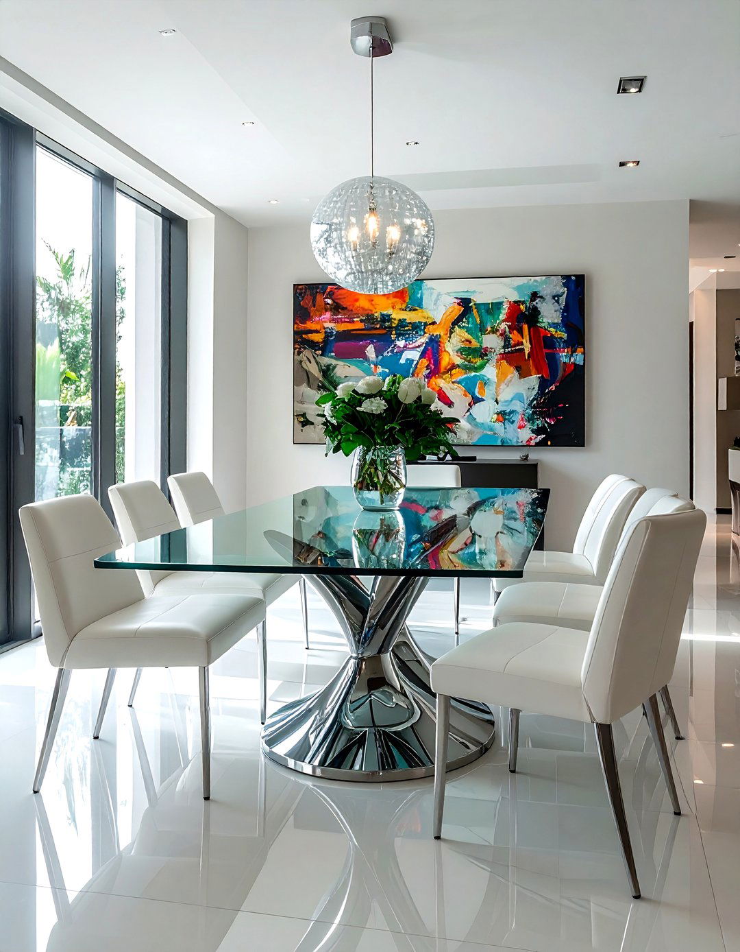 Glass Top Dining Table - 30 ultimate dining room ideas