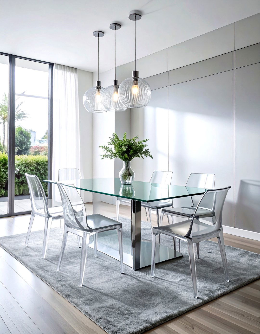 Glass Top Dining Table With Chrome Base - 30 modern dining table ideas