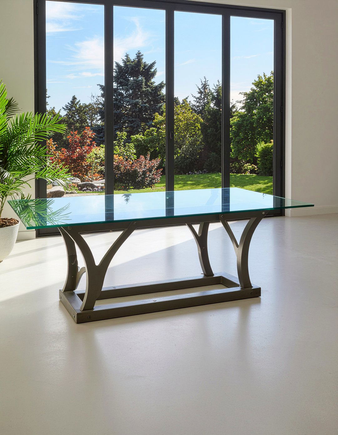 Glass Top Industrial Table - 30 industrial dining table ideas
