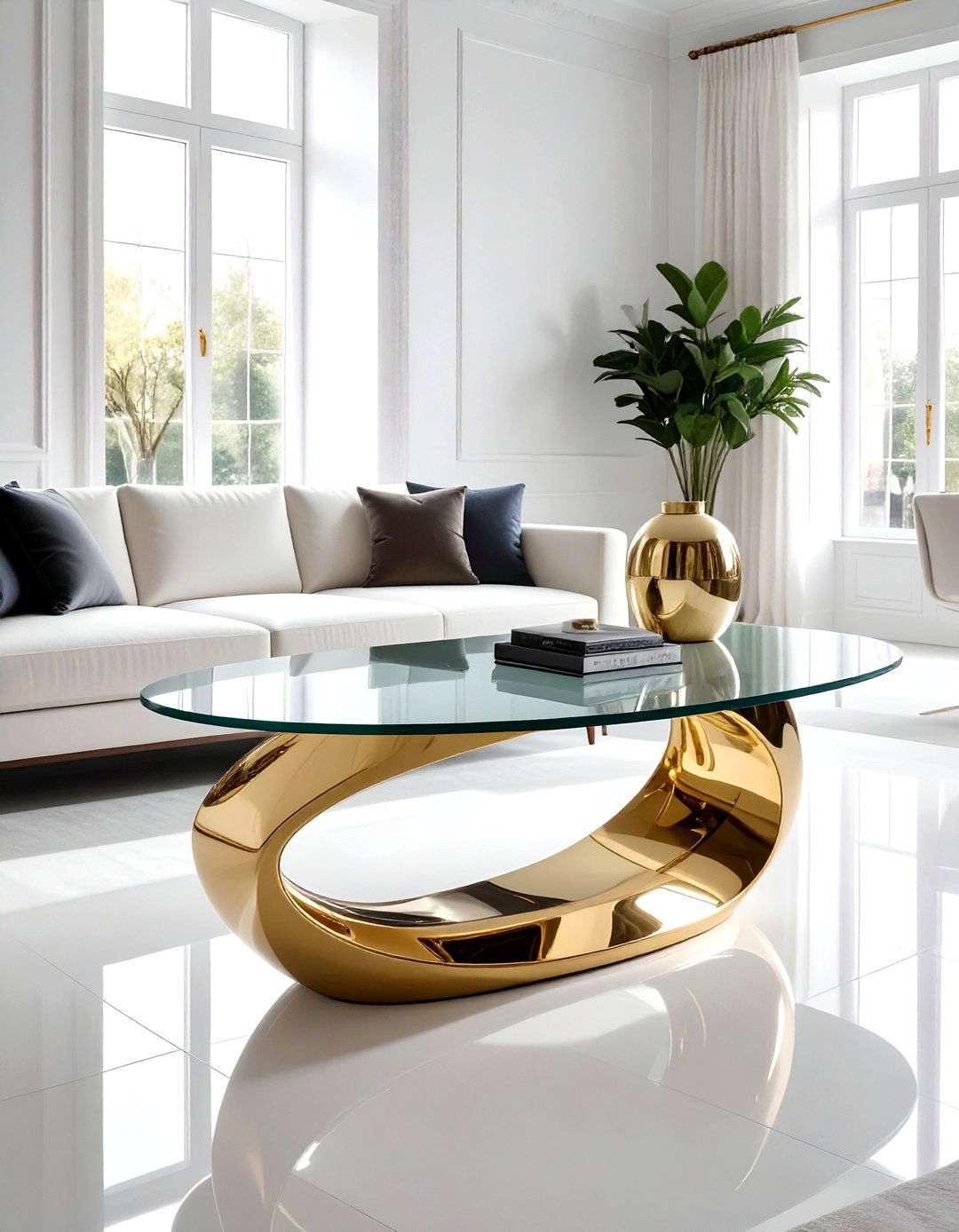 Glass Top Oval Coffee Table - 30 living room oval coffee tables