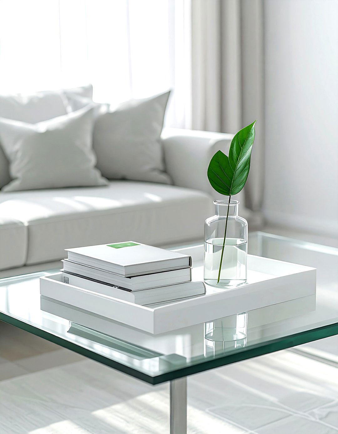 Glass Top Table - 30 living room tablescape ideas