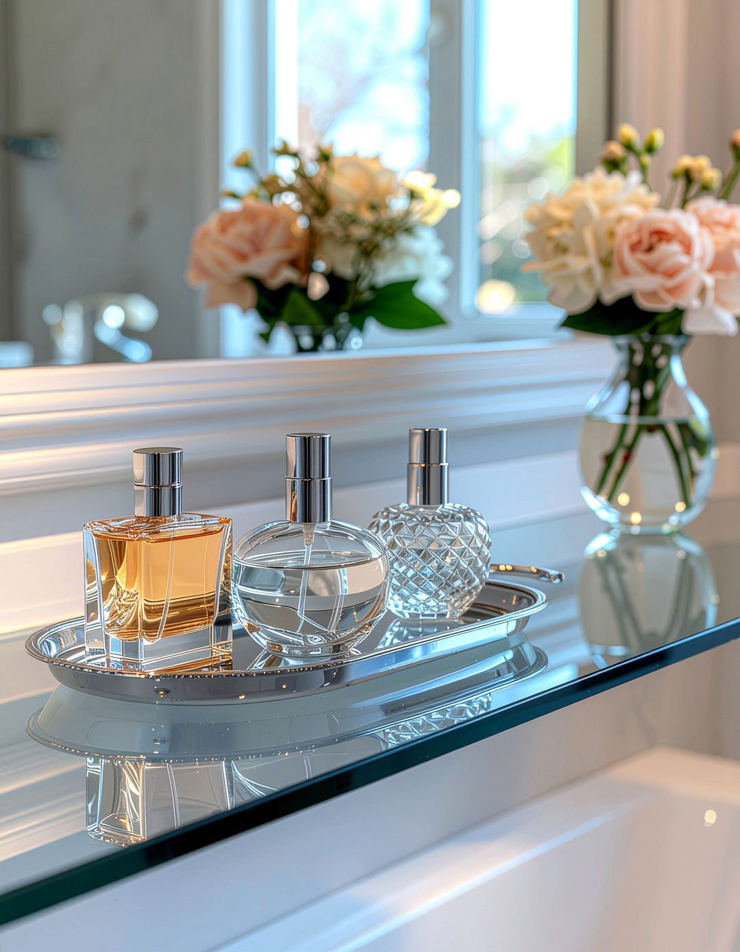 Glass Vanity Shelf - 30 bathroom shelf ideas