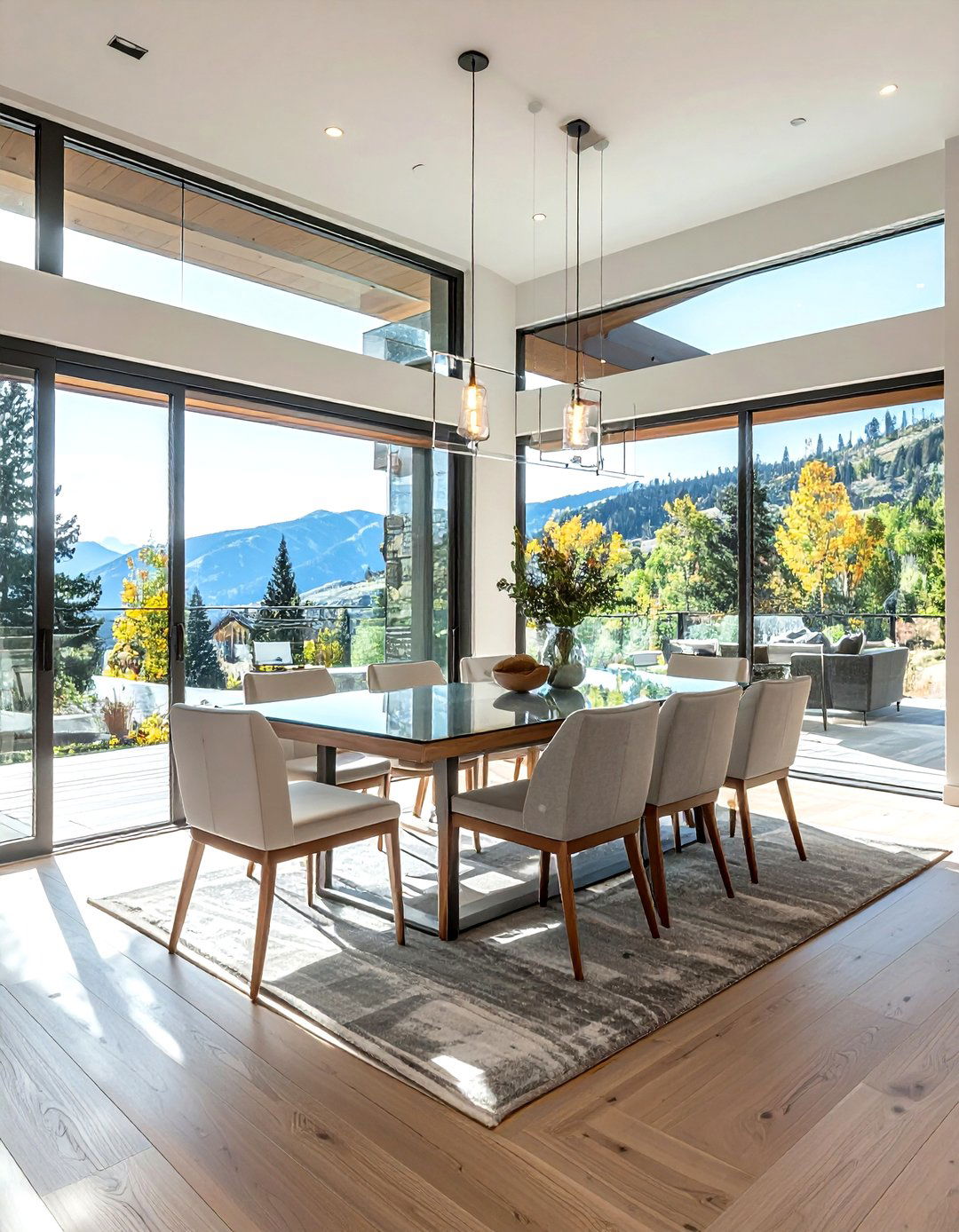 Glass Wall Dining Room - 30 Aspen dining room ideas