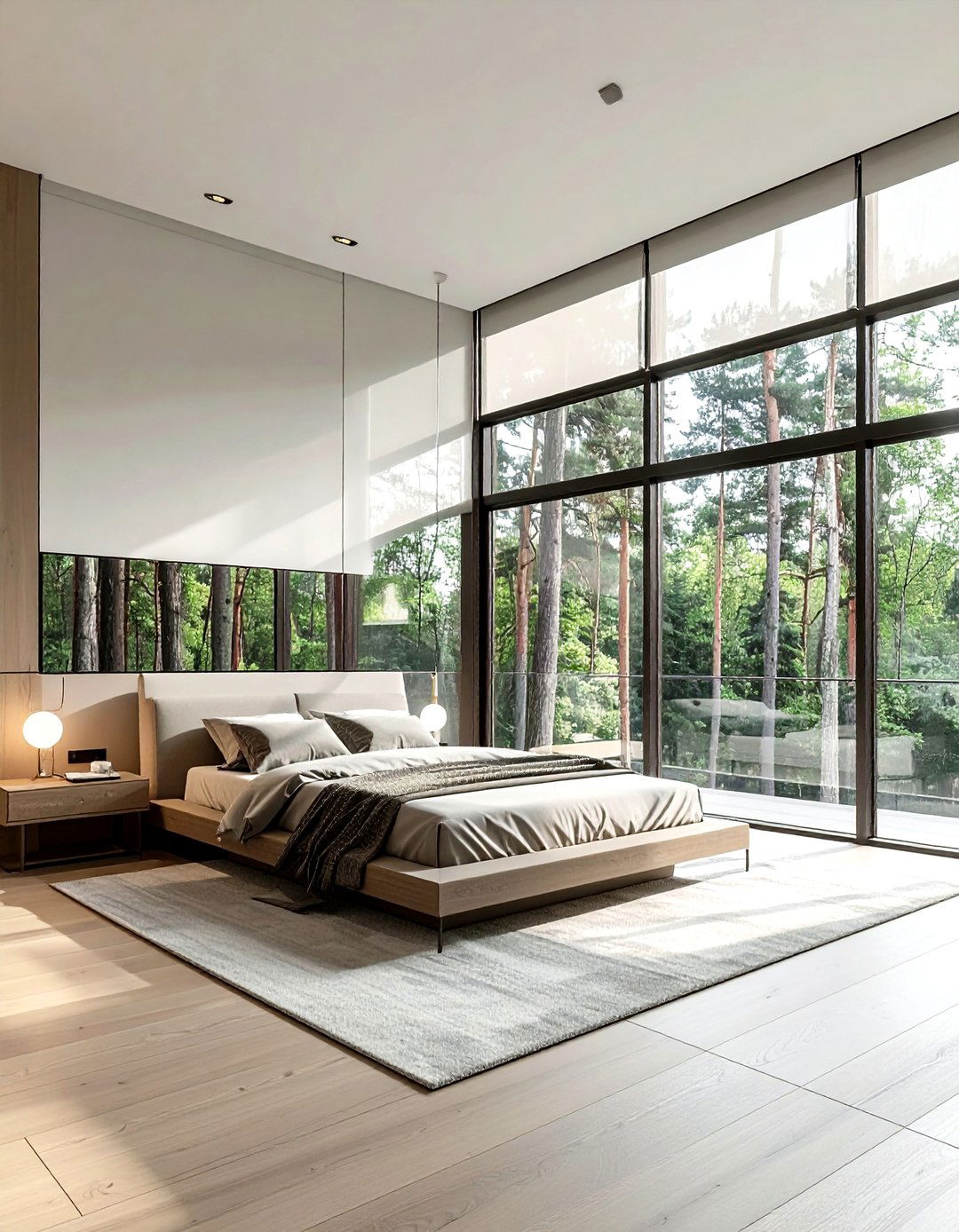 Glass Wall Master Bedroom - 30 mansion bedroom ideas