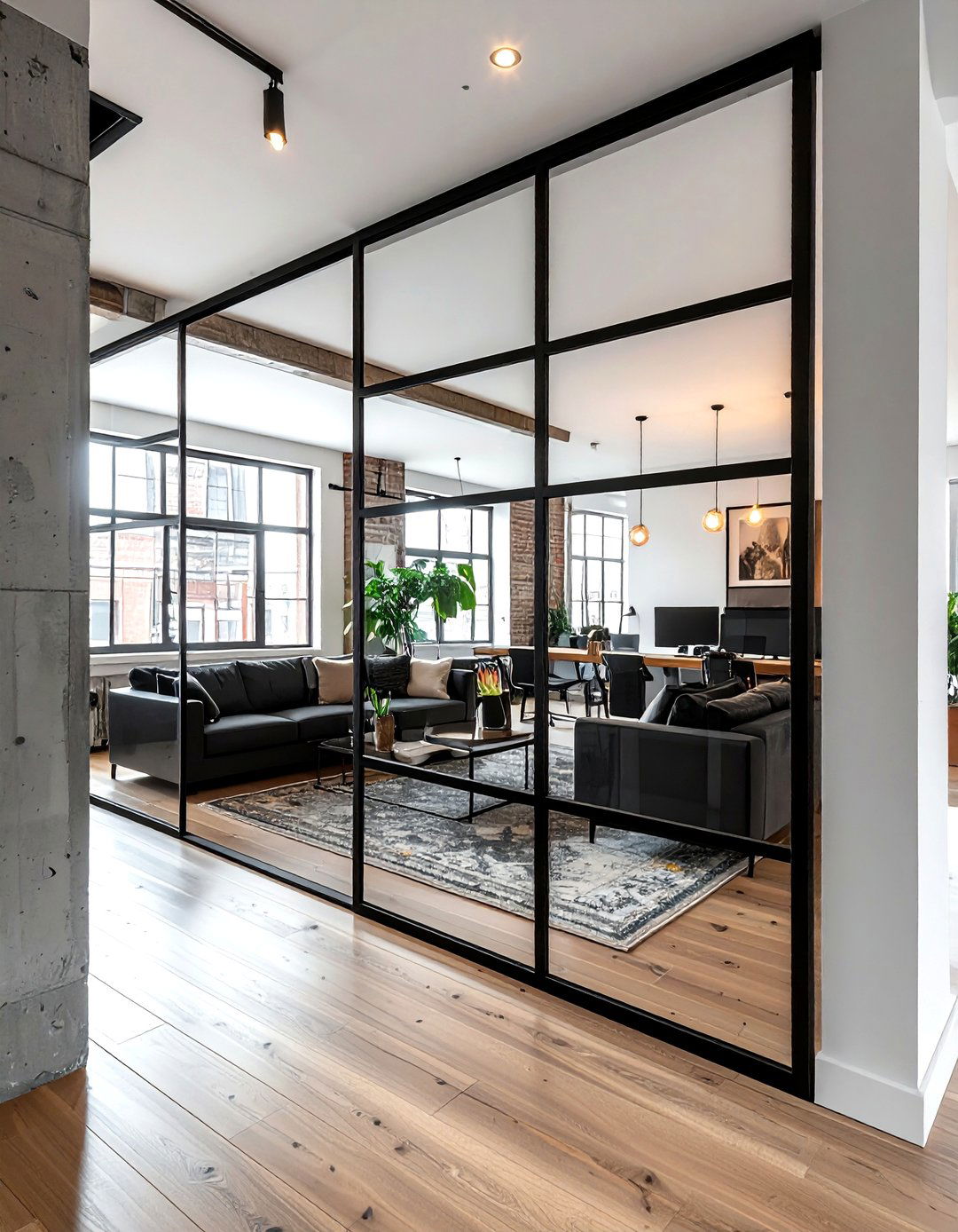 Glass Wall Partition - 30 glass decor ideas