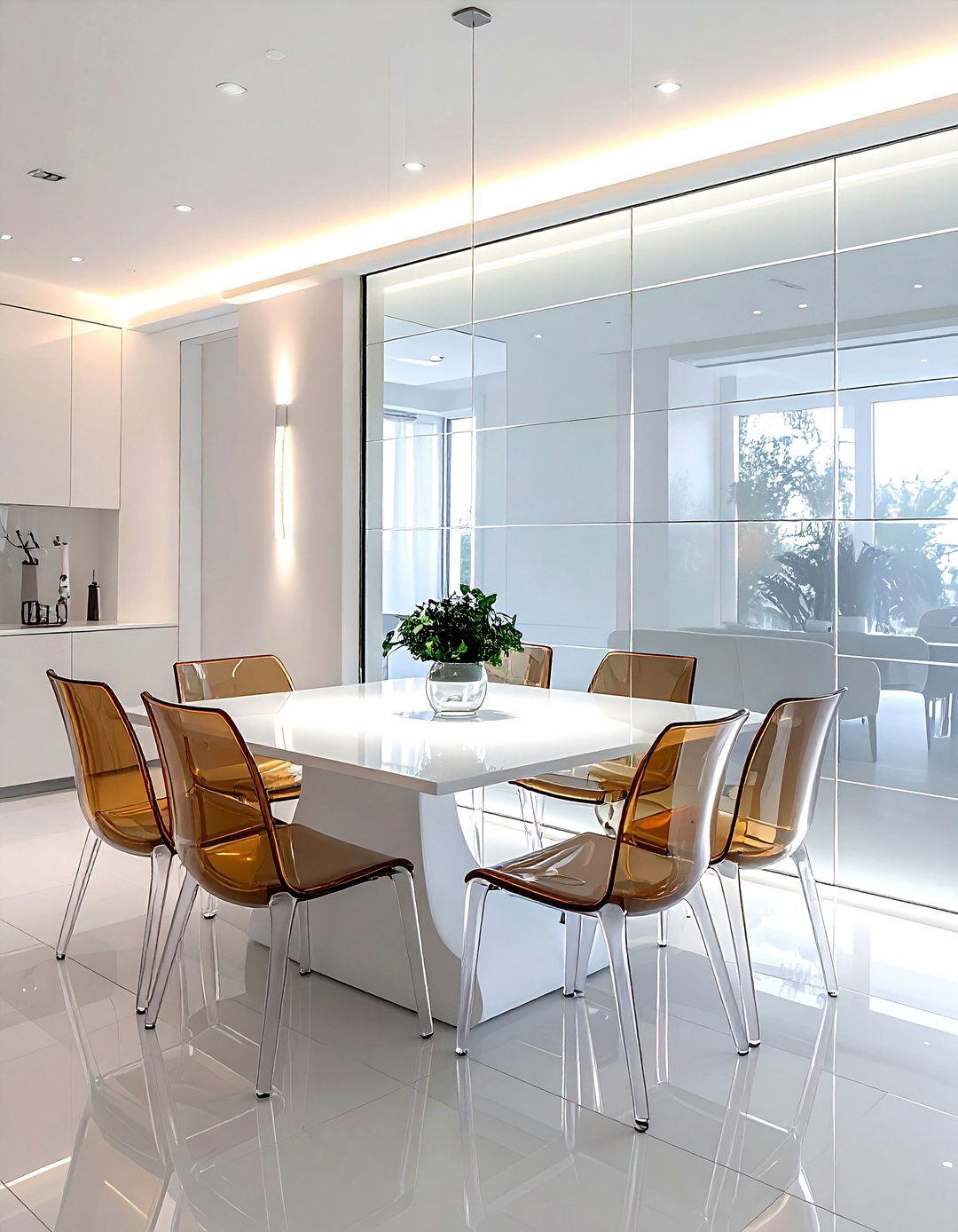 Glass Wall Tile - 30 dining room tile ideas