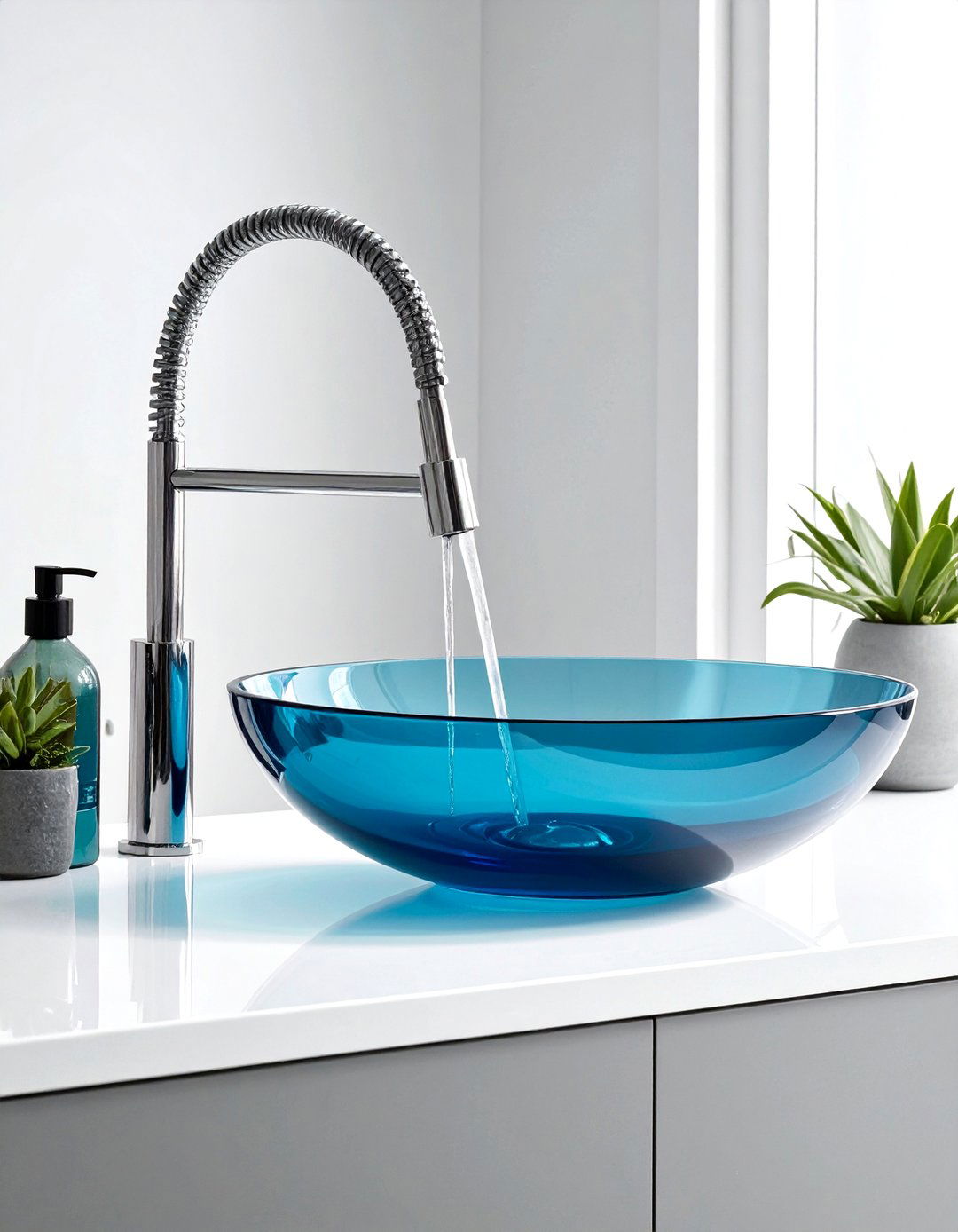 Glass Waterfall Faucet - 30 waterfall faucet ideas