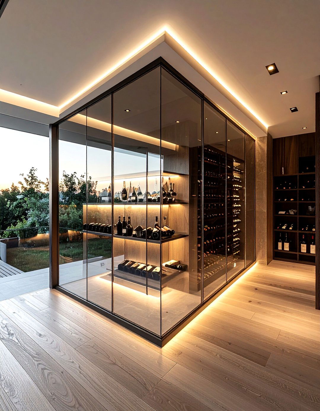 Glass Wine Cellar - 30 parade of homes decor ideas
