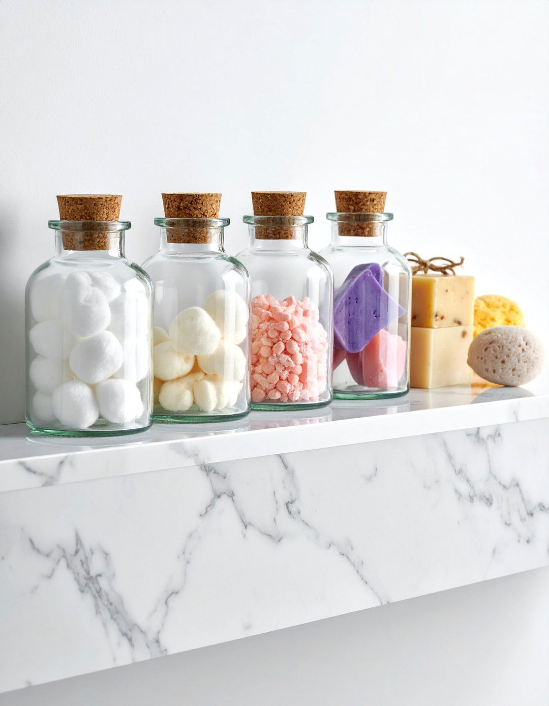 Glass apothecary jars - 30 vintage bathroom ideas