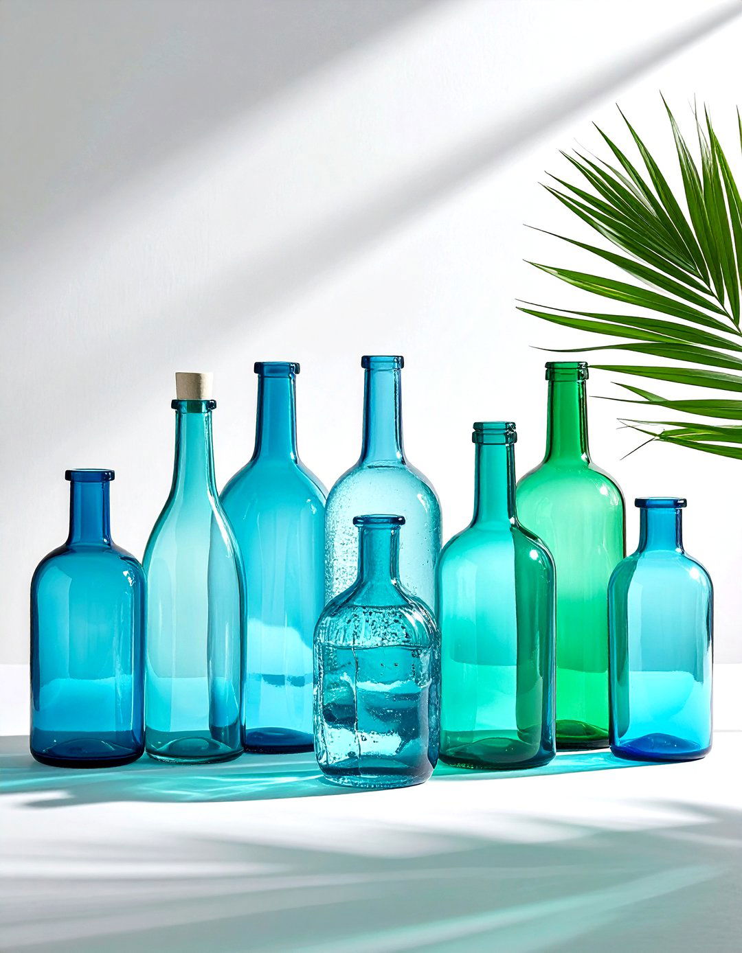 Glass bottle vase - 30 beach decor ideas