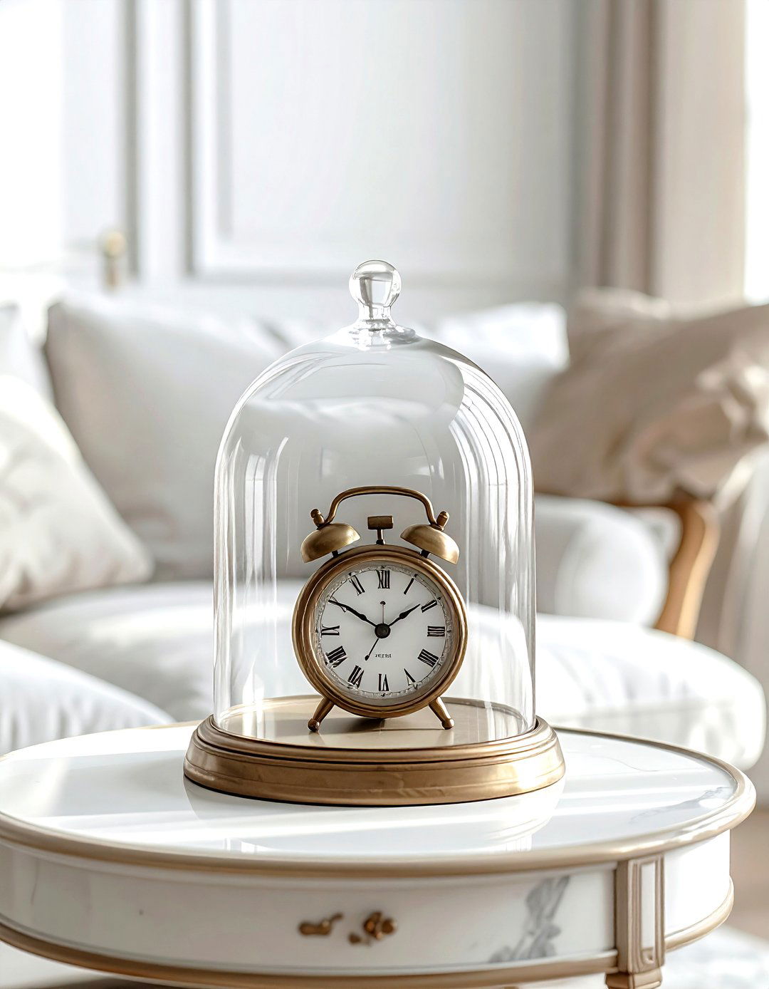 Glass cloche display - 30 coffee table decor ideas