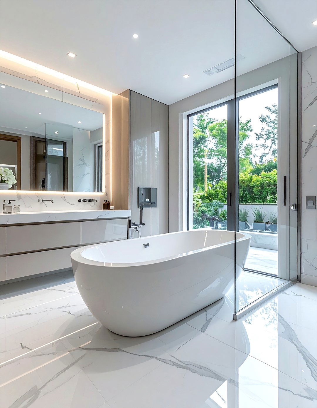 30 Luxury Walk-in Tub Ideas for a Safer Bathroom Retreat