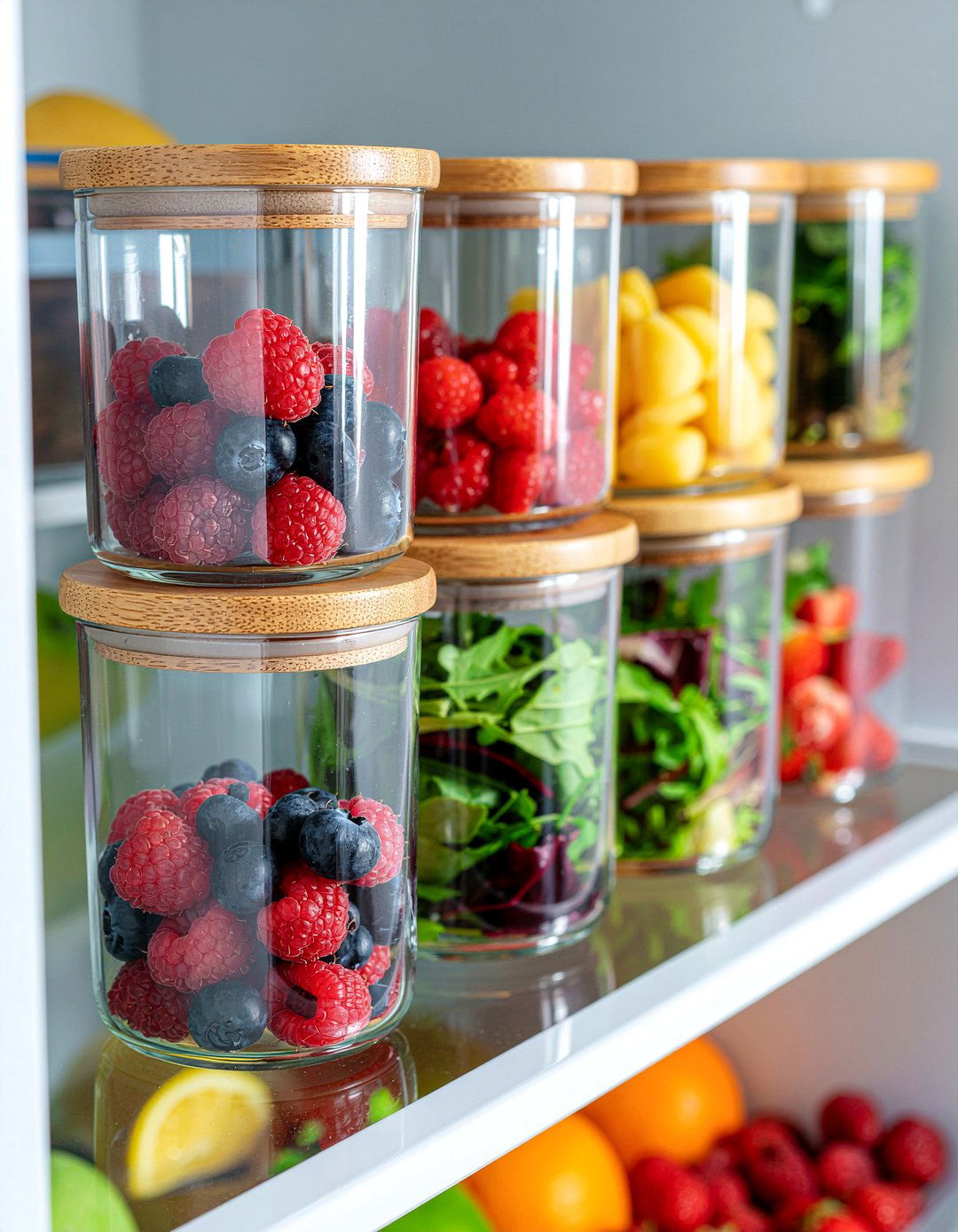 Glass food containers - 30 healthy kitchen ideas