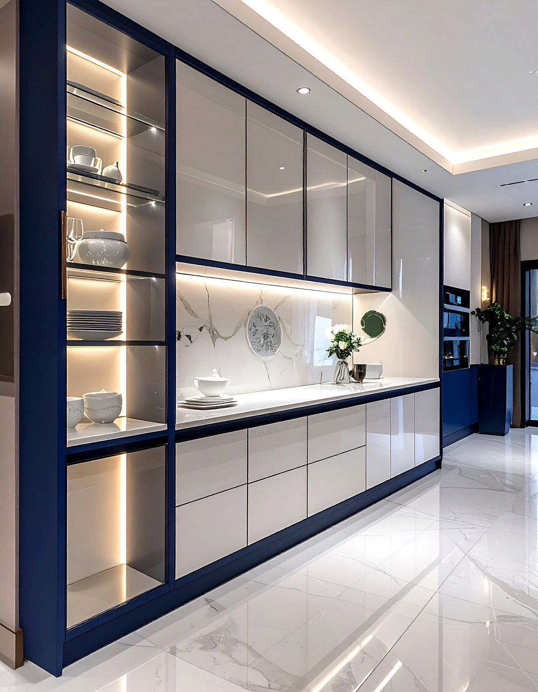 Glass front cabinets - 30 DIY kitchen cabinet ideas