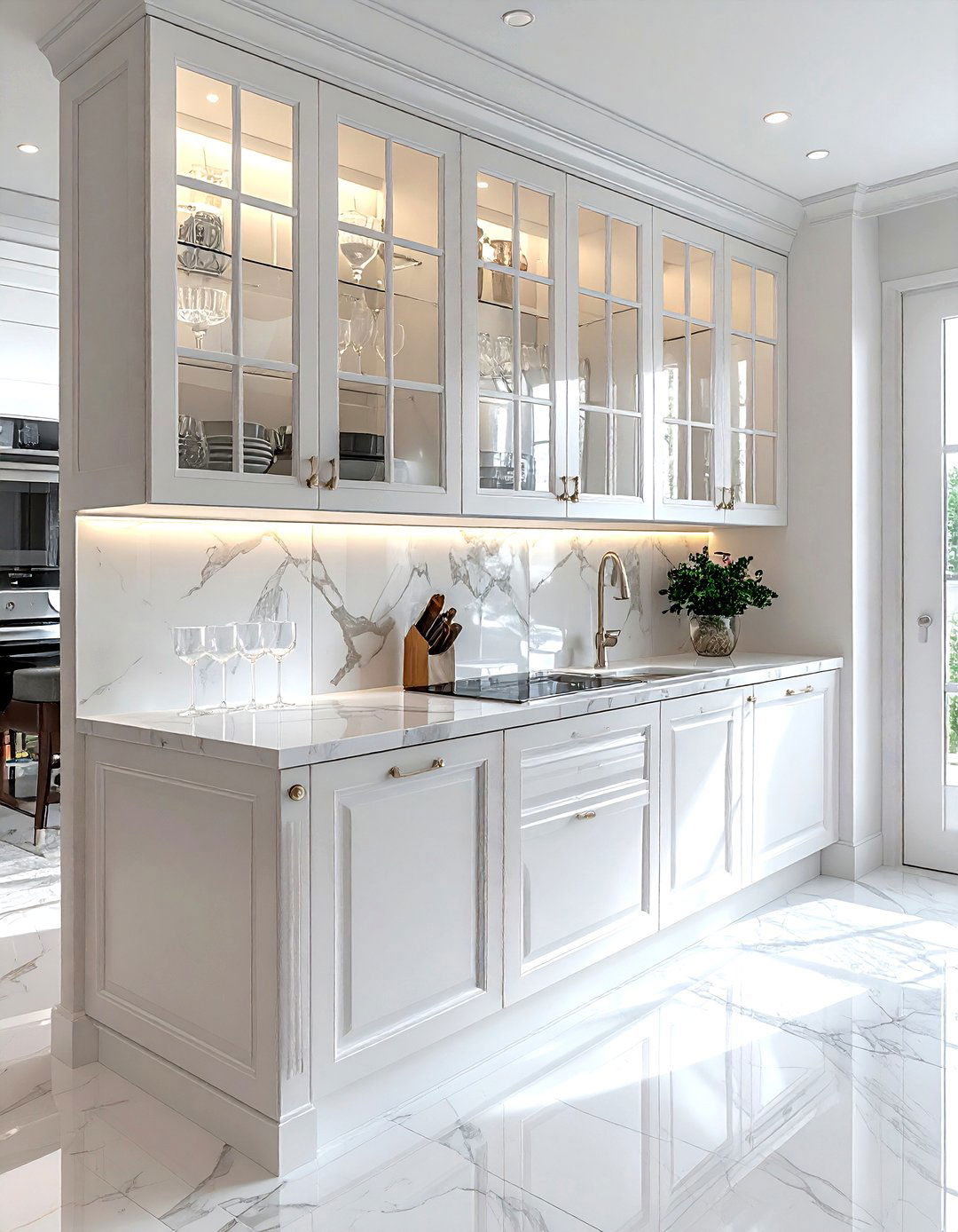 Glass front cabinets - 30 forever kitchen ideas