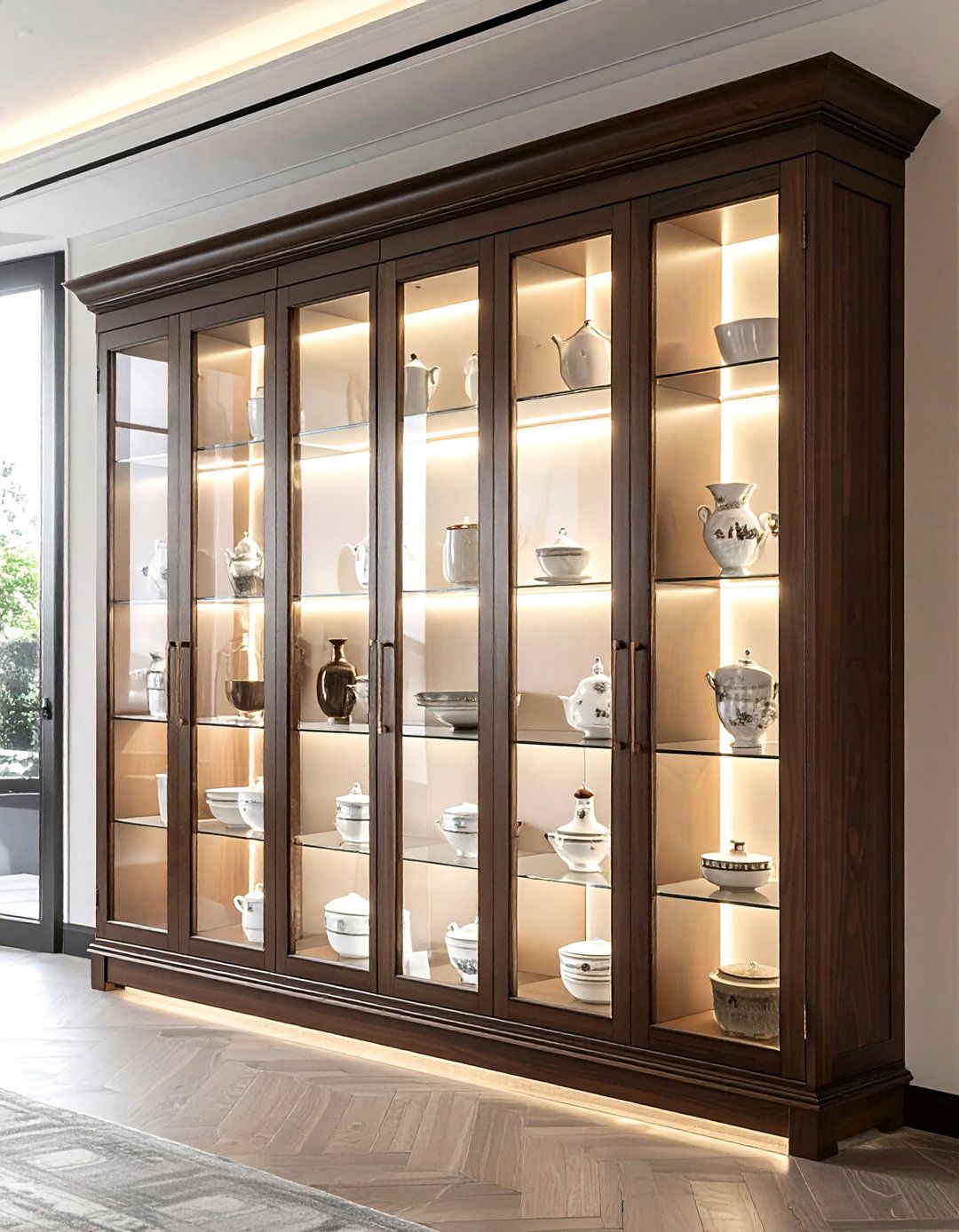 Glass front cabinets - 30 sophisticated kitchen ideas