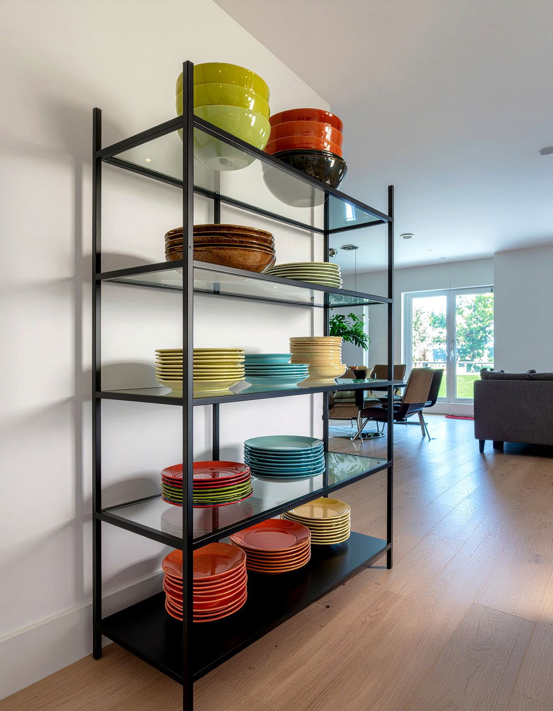 Glass front display case - 30 dining room storage ideas