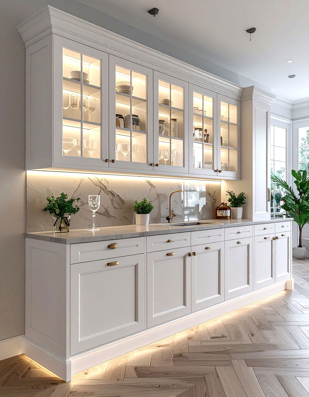 Glass front kitchen cabinets - 30 dream kitchen ideas