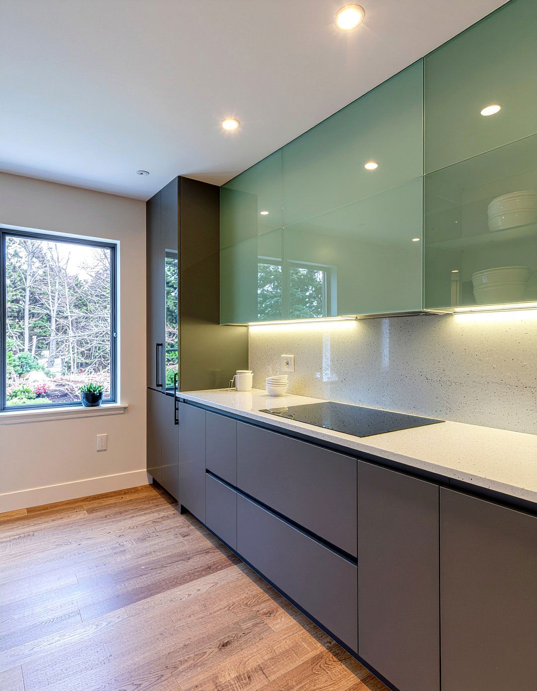 Glass front kitchen cabinets - 30 kitchen focal point ideas