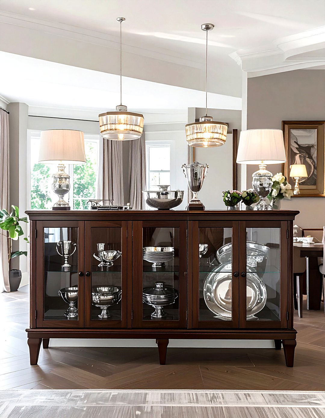 Glass front sideboard - 30 award display ideas