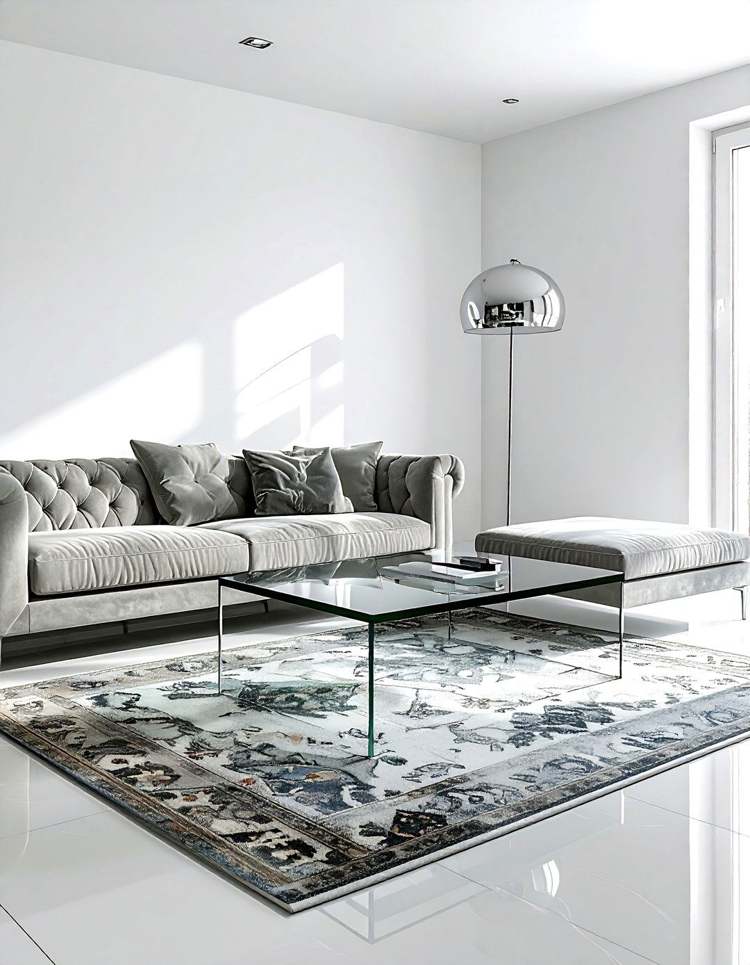Glass furniture living room - 30 living room texture layering ideas