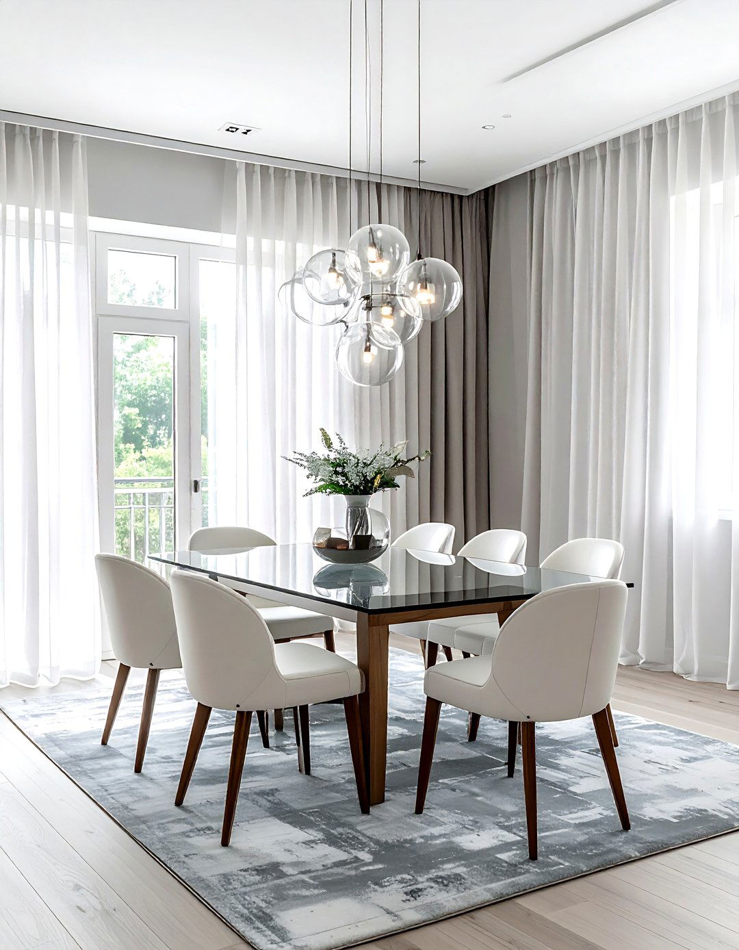 Glass globe cluster - 30 pendant light dining room ideas