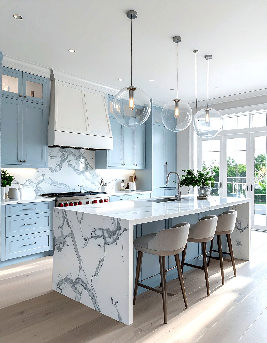 Glass globe pendant - 30 kitchen lighting design