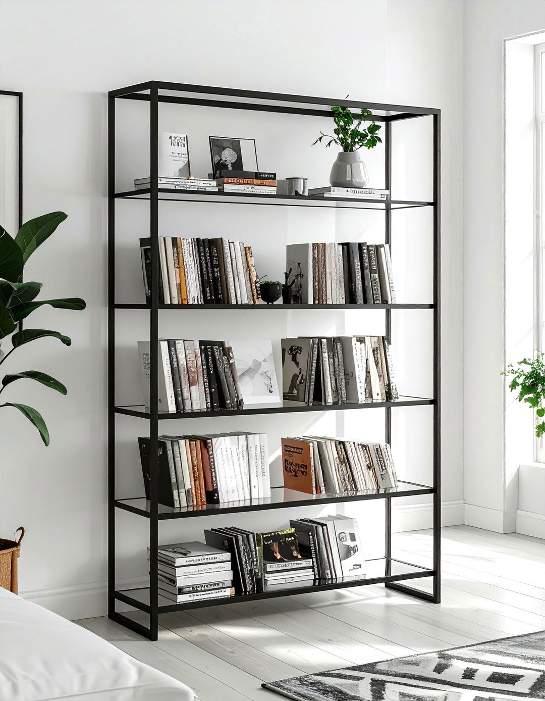 Glass magazine display case - 30 magazine decor ideas