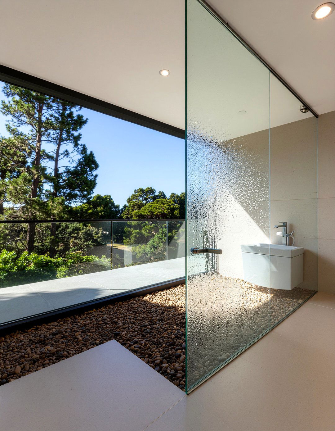 Glass panel wet room - 30 glass bathroom ideas