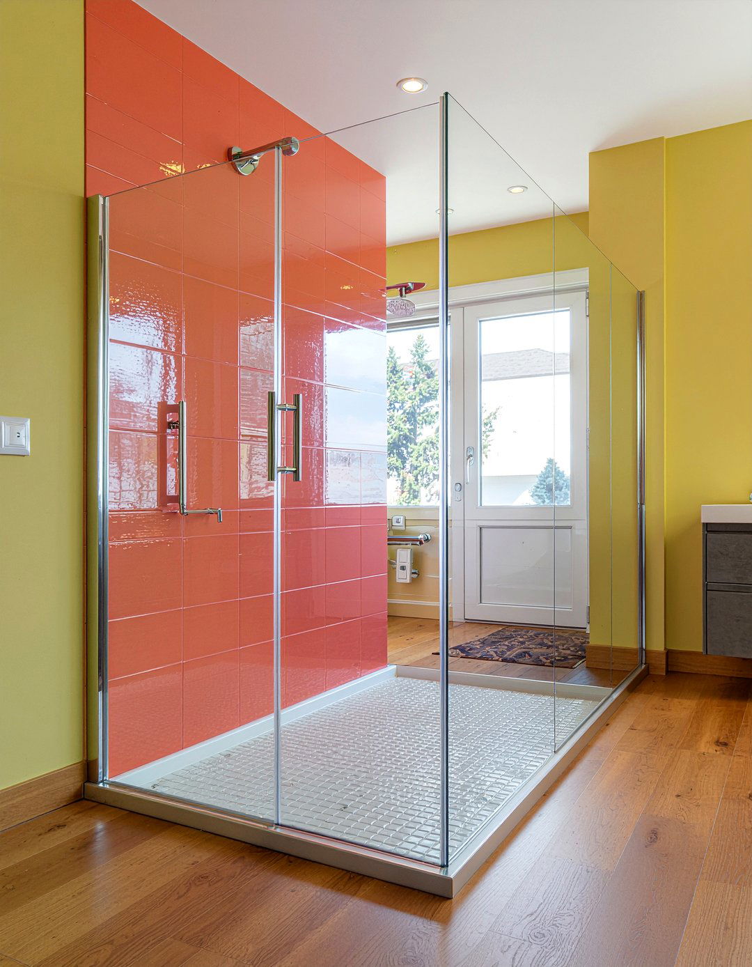 Glass shower door - 30 small bathroom ideas