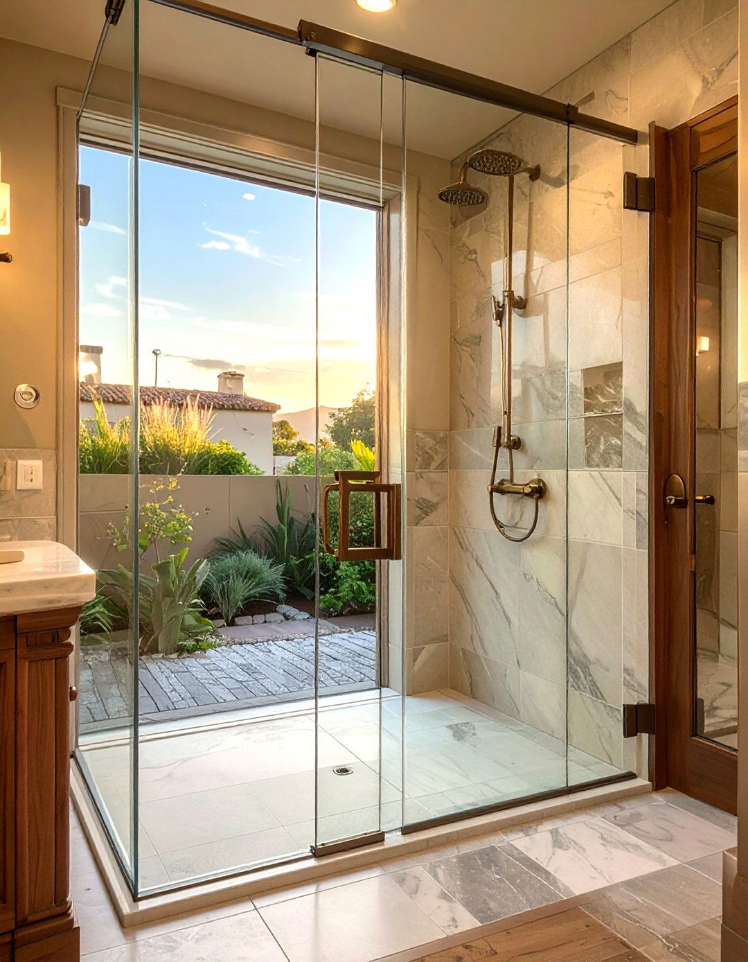 Glass shower door - 30 traditional bathroom ideas
