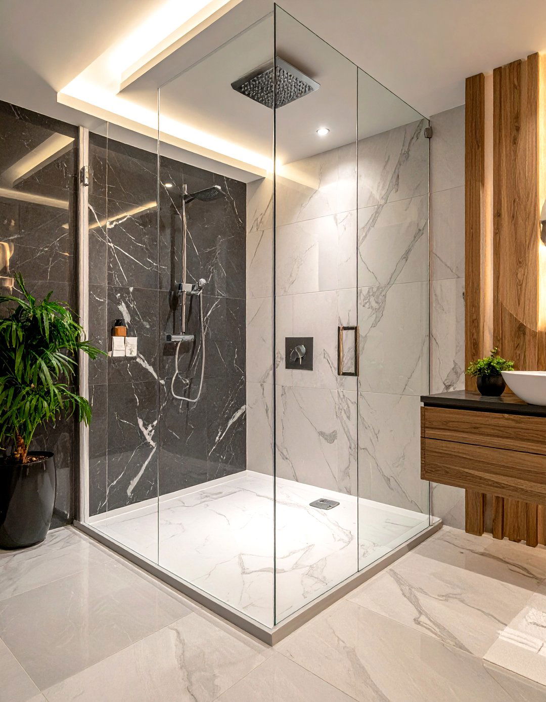 Glass shower door deep clean - 30 bathroom weekend project ideas