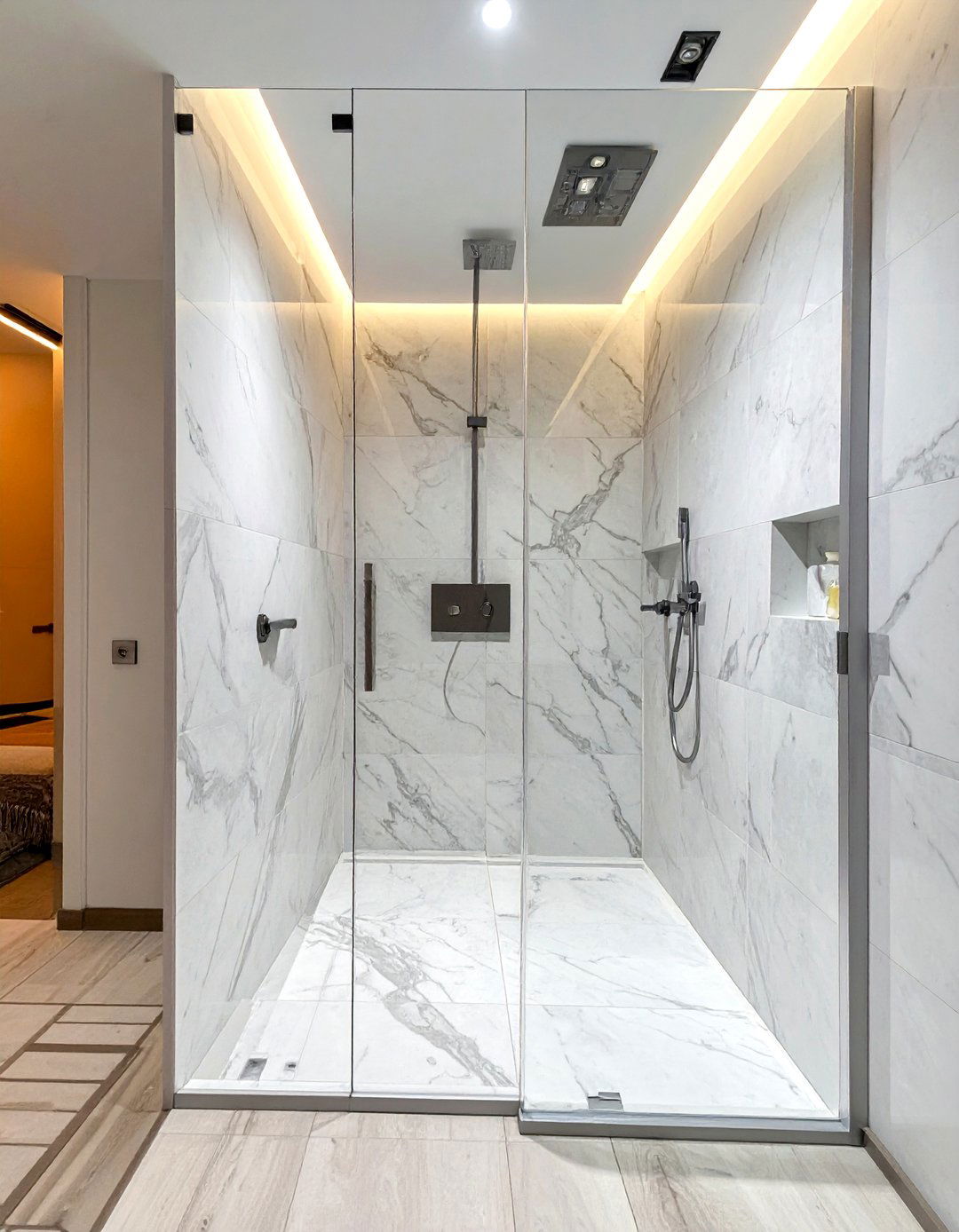 Glass shower enclosure - 30 bright bathroom ideas