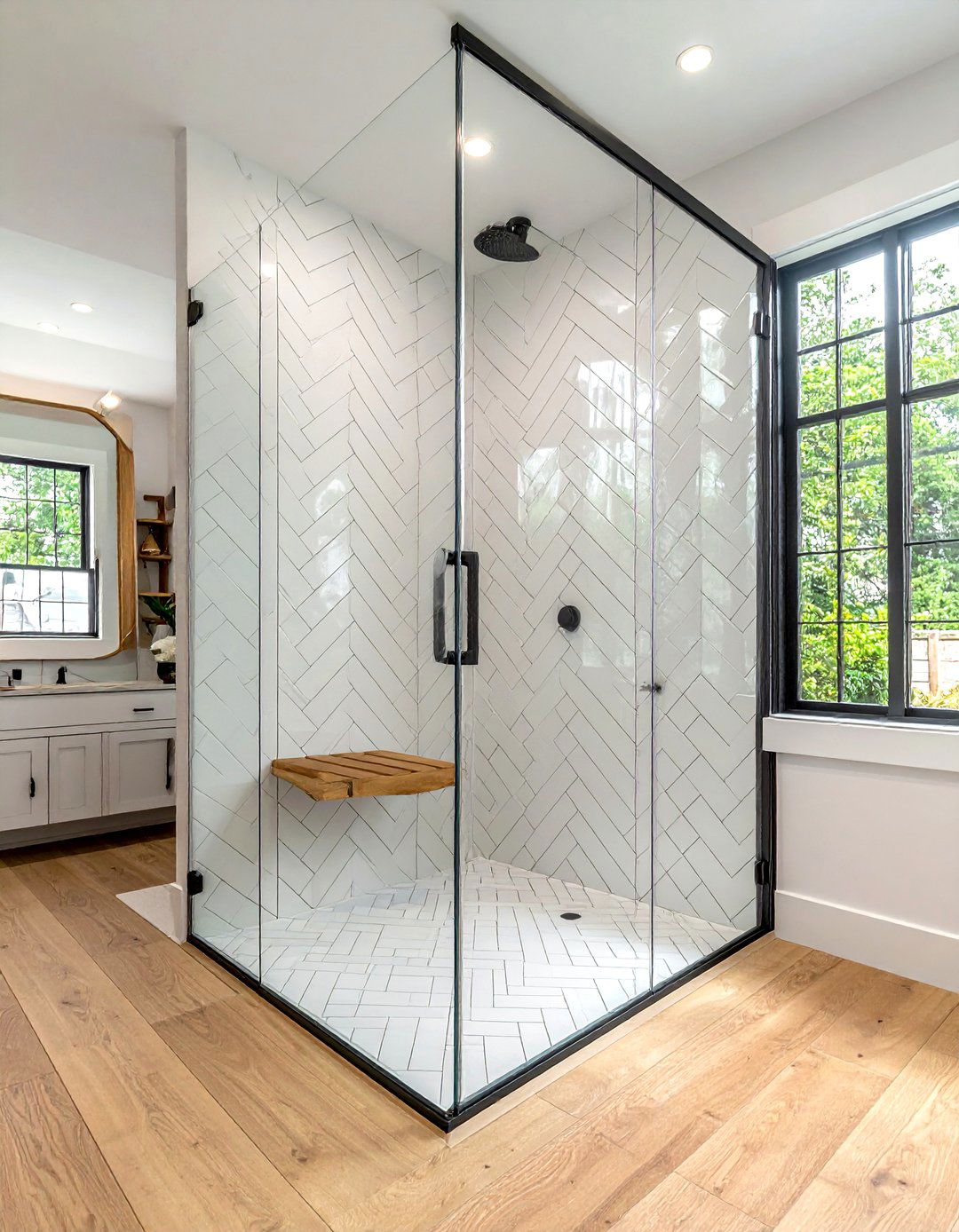 Glass shower enclosure - 30 coastal bathroom ideas