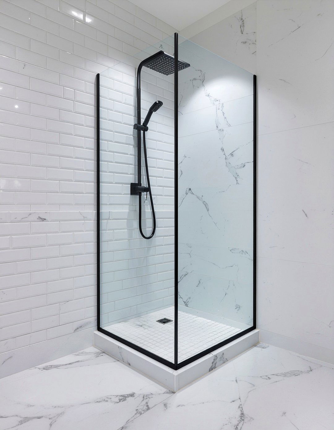 Glass shower partition - 30 bathroom trendy element ideas
