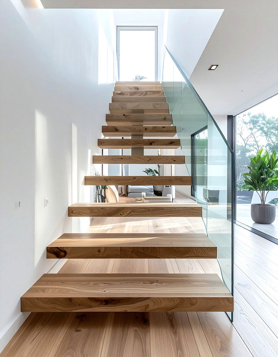 Glass staircase railing - 30 luxury home decor ideas