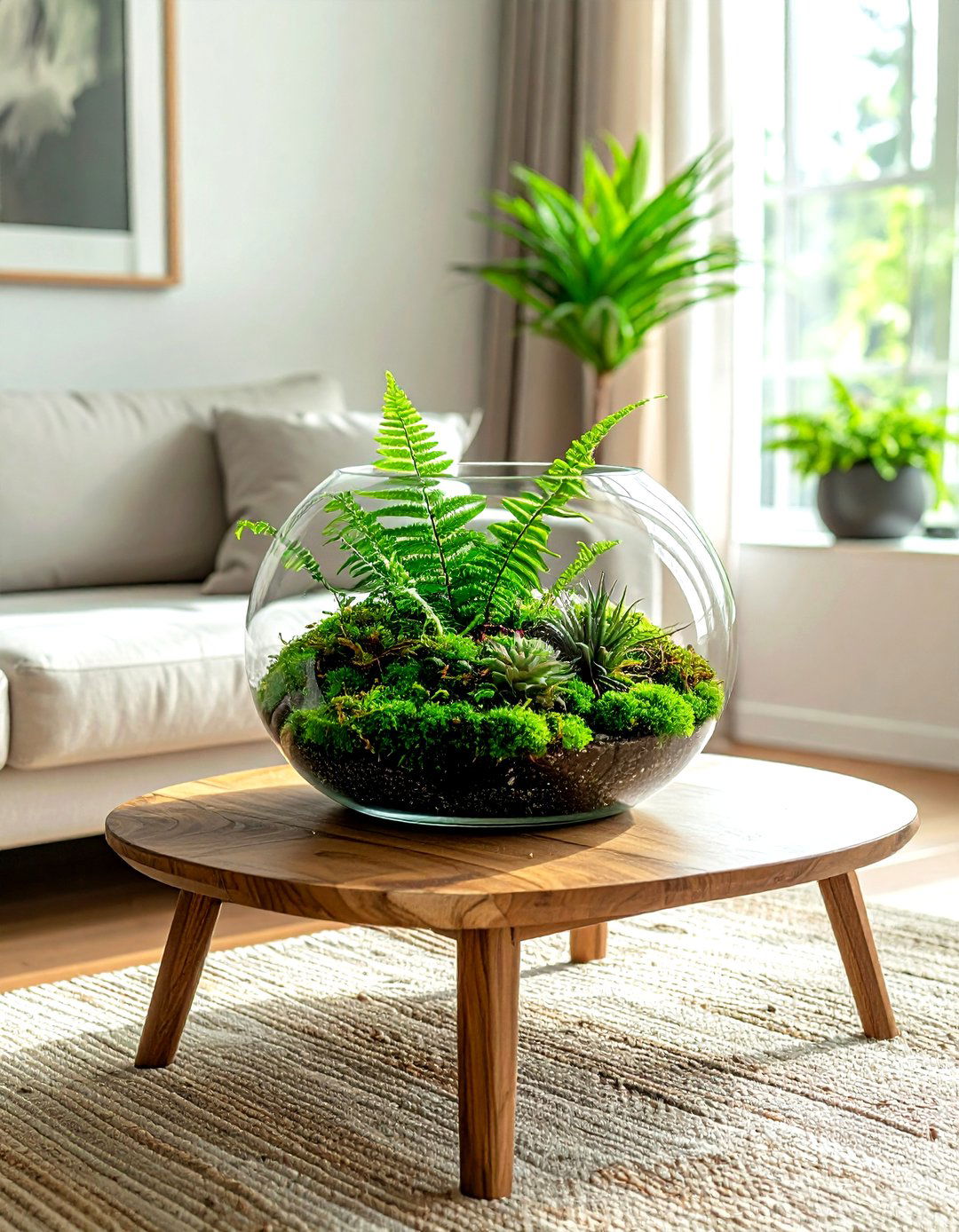Glass terrarium bowl - 30 botanical decor ideas