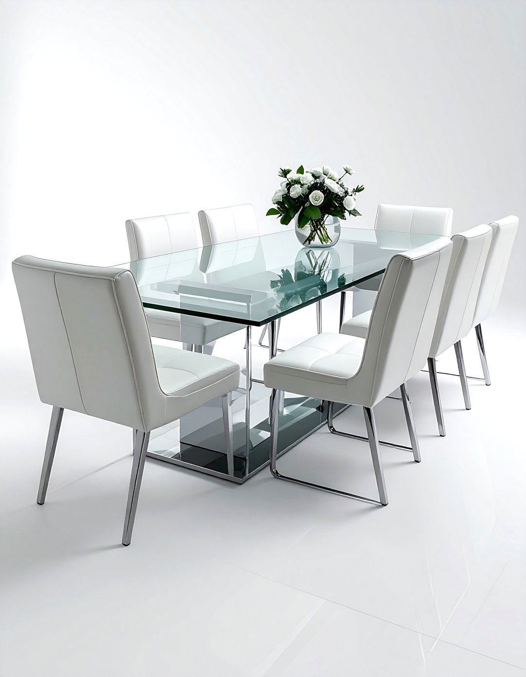 Glass top dining table - 30 dining room enhancement ideas