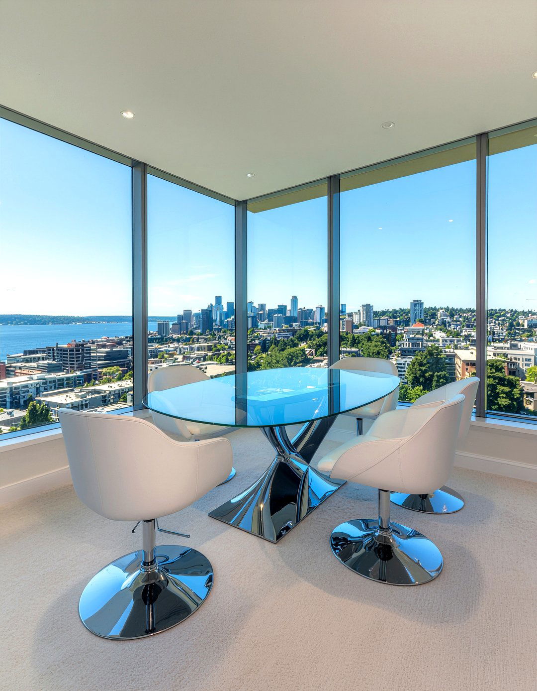 Glass top dining table - 30 Seattle dining room ideas