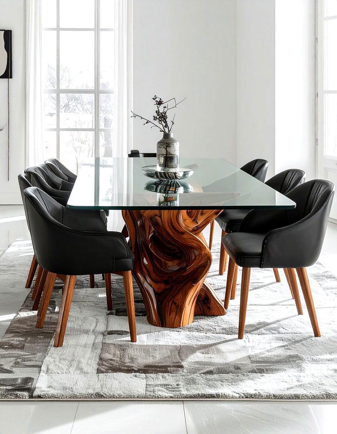 Glass top dining table - 30 welcoming dining room ideas