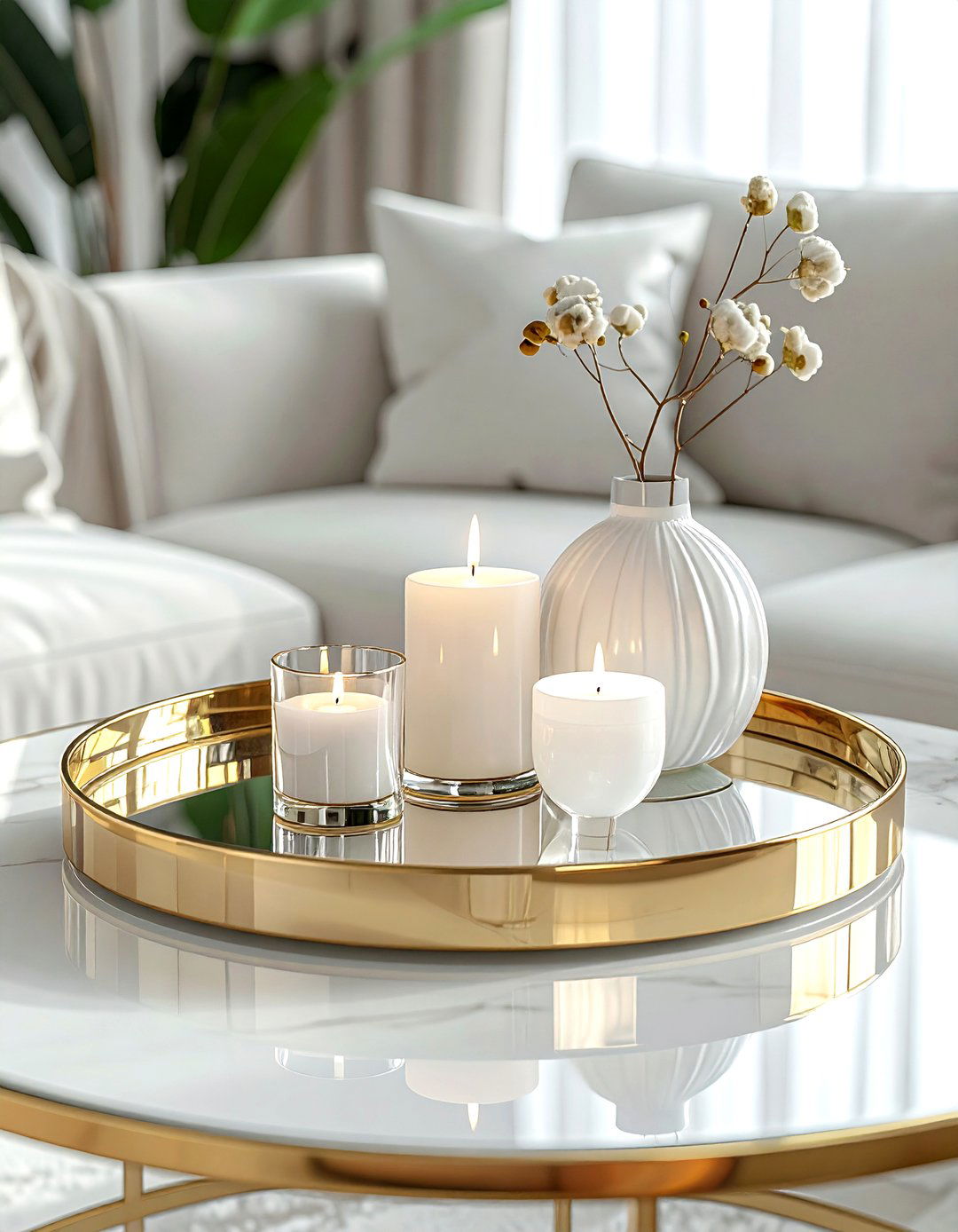 Glass tray - 30 glam home decor ideas