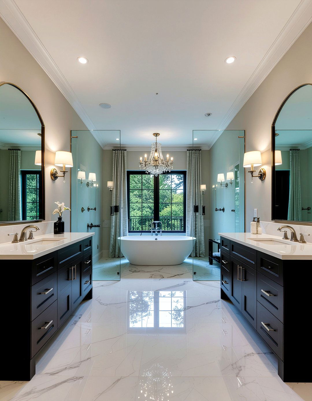 Glass vessel sink vanity - 30 glass bathroom ideas