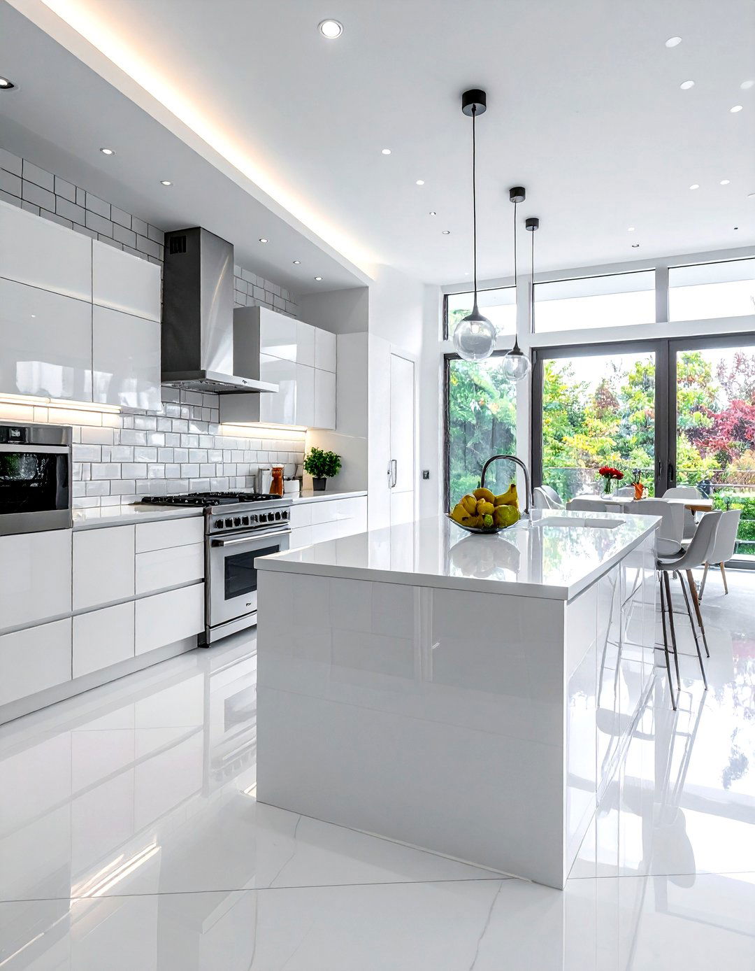 Glass white subway tile - 30 white subway tile kitchen ideas