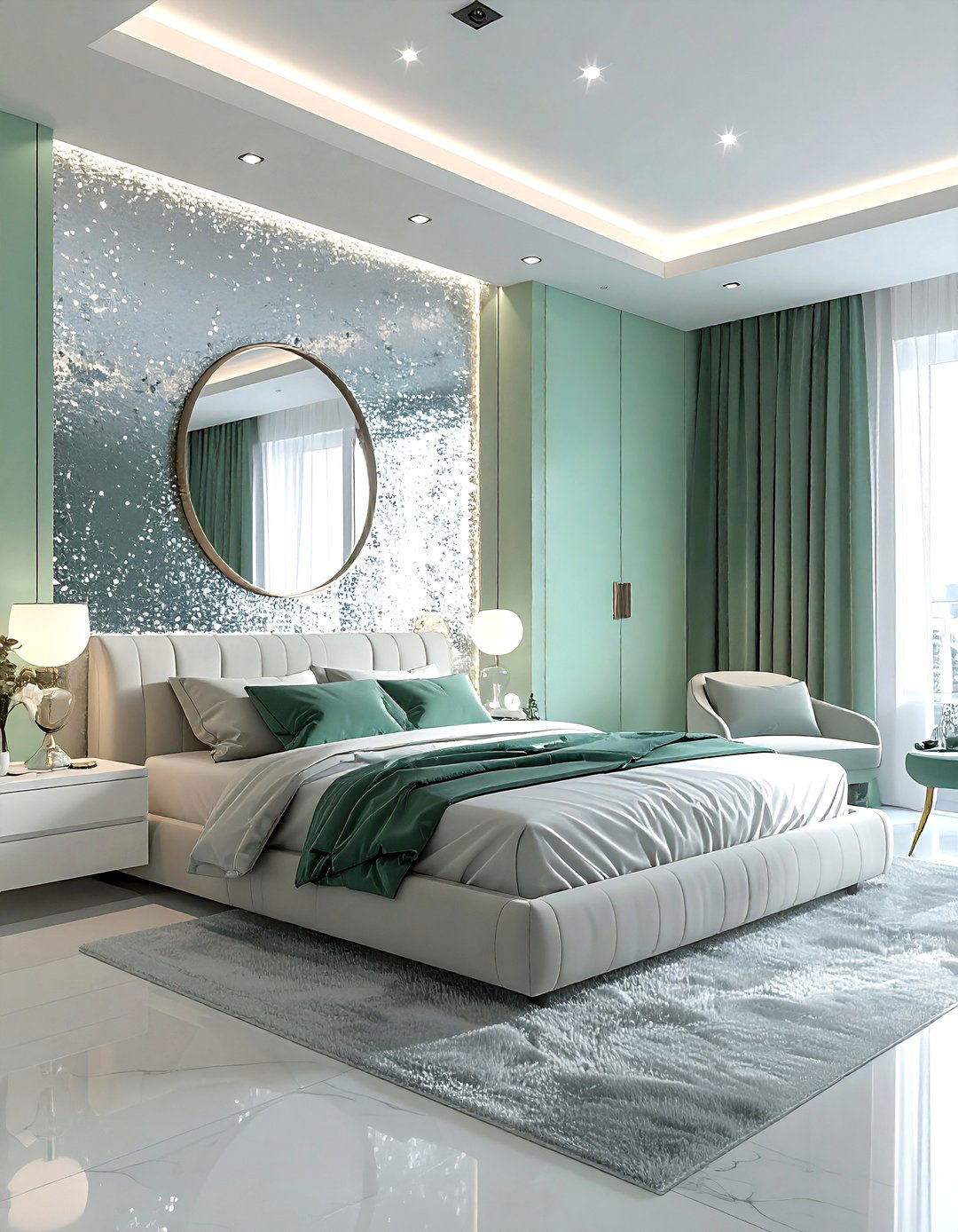 Glitter Accent Wall - 30 unicorn bedroom ideas