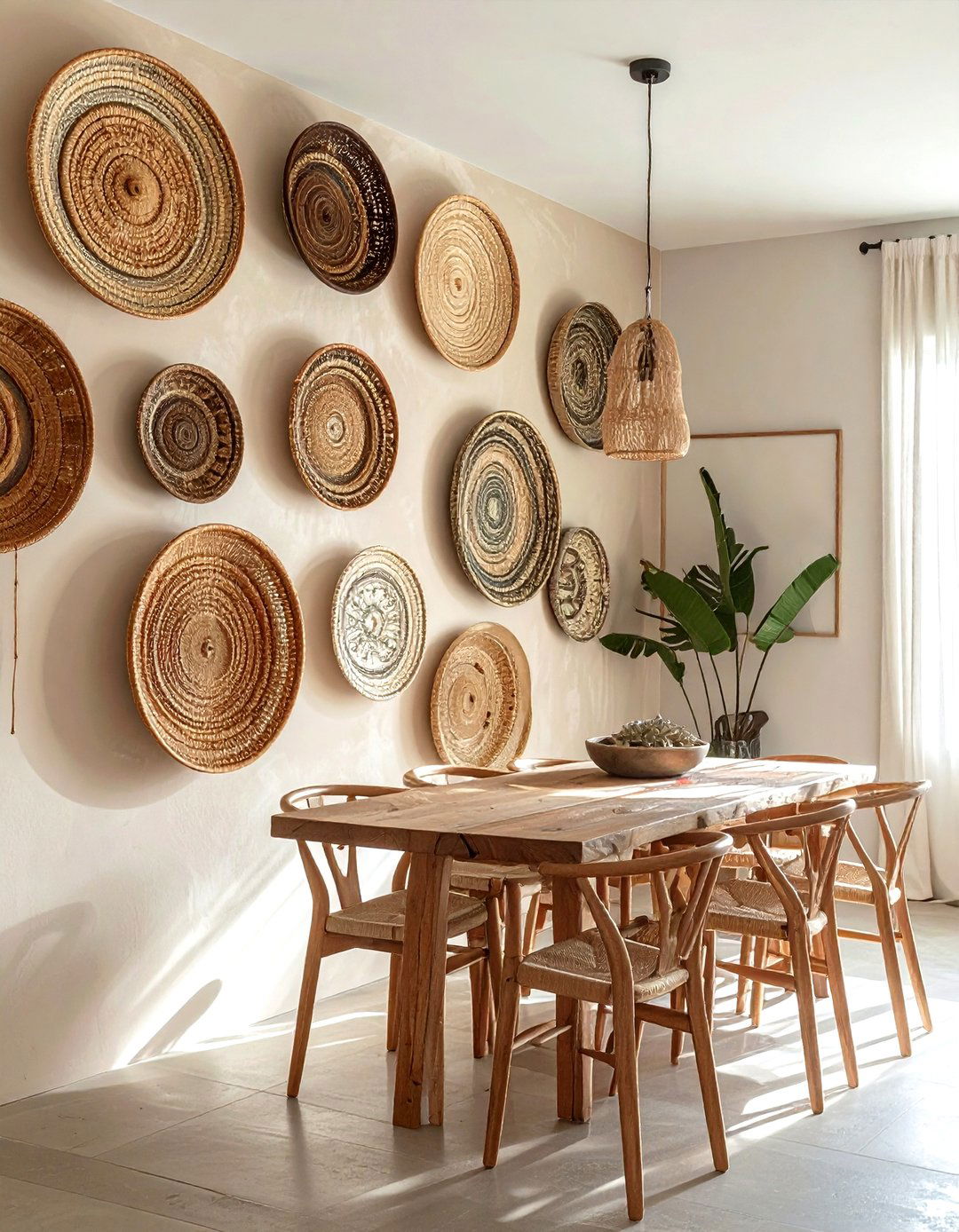 Global Style Wall Baskets - 30 basket wall decor ideas