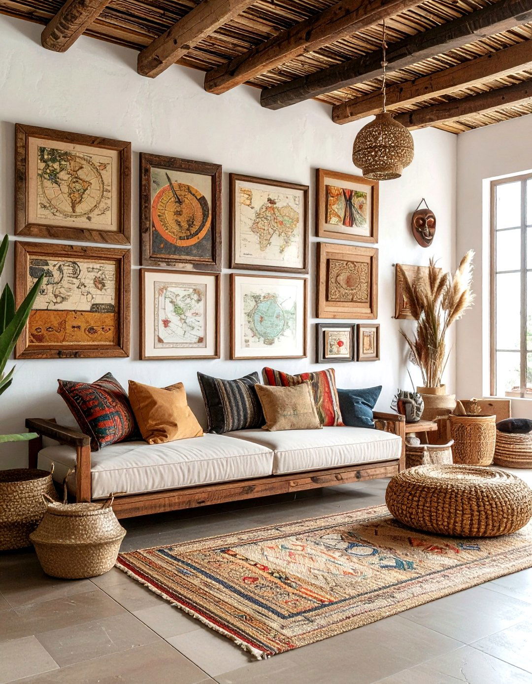Global nomad gallery wall - 30 global decor ideas