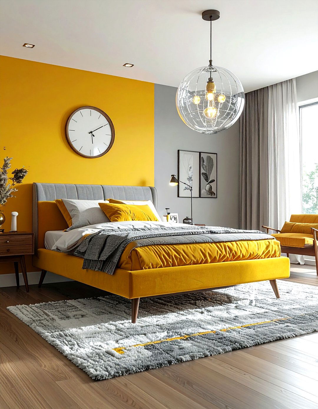 Globe Glass Chandelier - 30 bedroom chandelier ideas