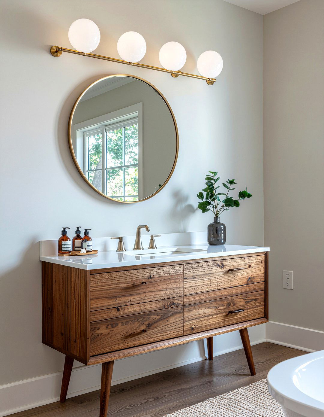 Globe Vanity Light - 30 bathroom lighting ideas