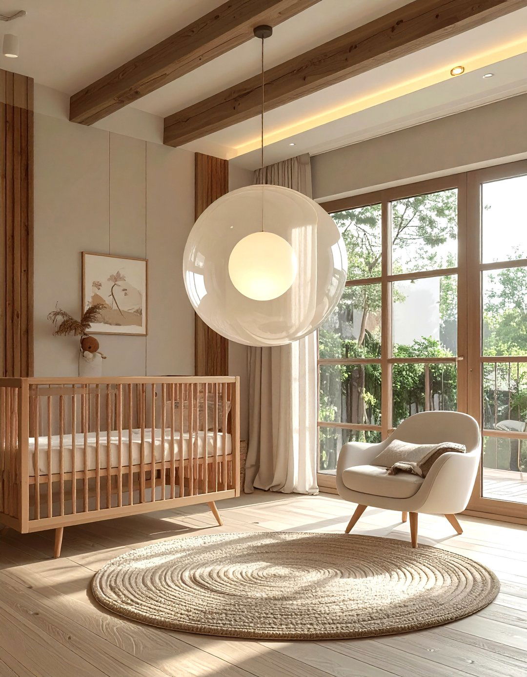 Globe pendant nursery light - 30 nursery lighting ideas