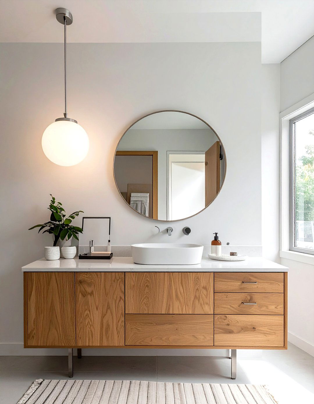 Globe vanity light - 30 bathroom sconce ideas